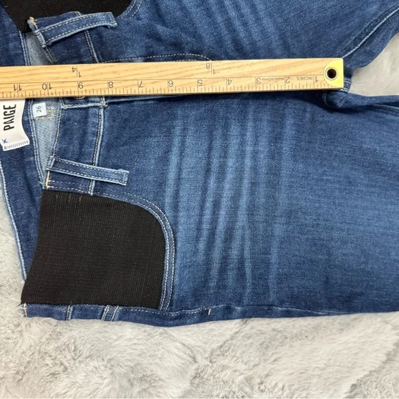 PAIGE Cindy Maternity Straight Leg Jeans In Suncrest Size 26 - Picture 15 of 16